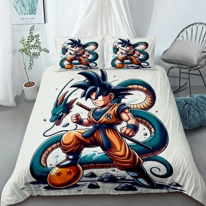 Пододеяльник в стиле аниме Dragon-Ball комплект постельного белья пододеяльников Queen