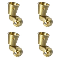 4pcs brass 1 solid wheel cup casters furniture castors tea cart table chair piano sofa coffee table move leg cd180