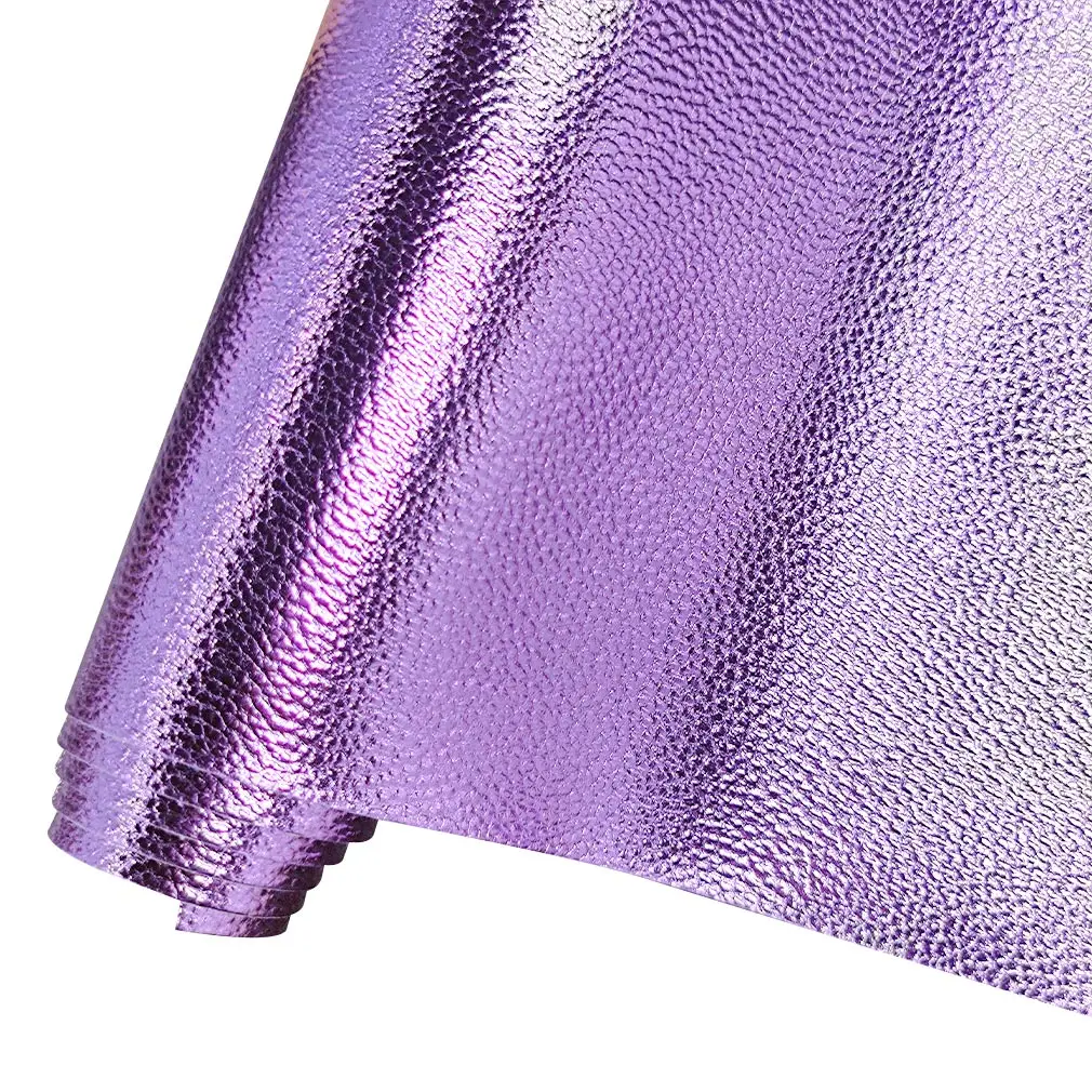 

30cm x 135cm Metallic Lychee Faux Leather Roll Embossed Pebbled PU Fabric for Bows Earrings Handbags Wallets DIY Sewing Crafts