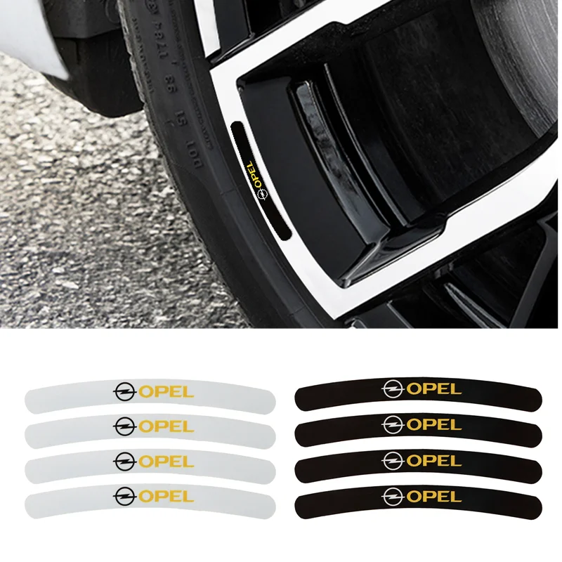 

4PCS Car Wheels Rims Decoration Sticker Decal For OPEL Tigra Twintop Zafira Adam Karl Combo Meriva Agila Grandland X Omega