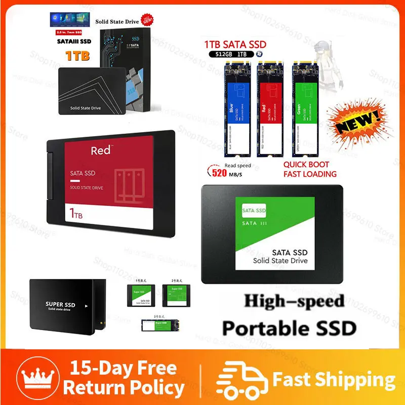 

High Speed Portable SSD 2.5Inch 4TB Sata III Hard Drive For Laptop Micco Computer Desktop 2TB Internal Solid State Hard Disk
