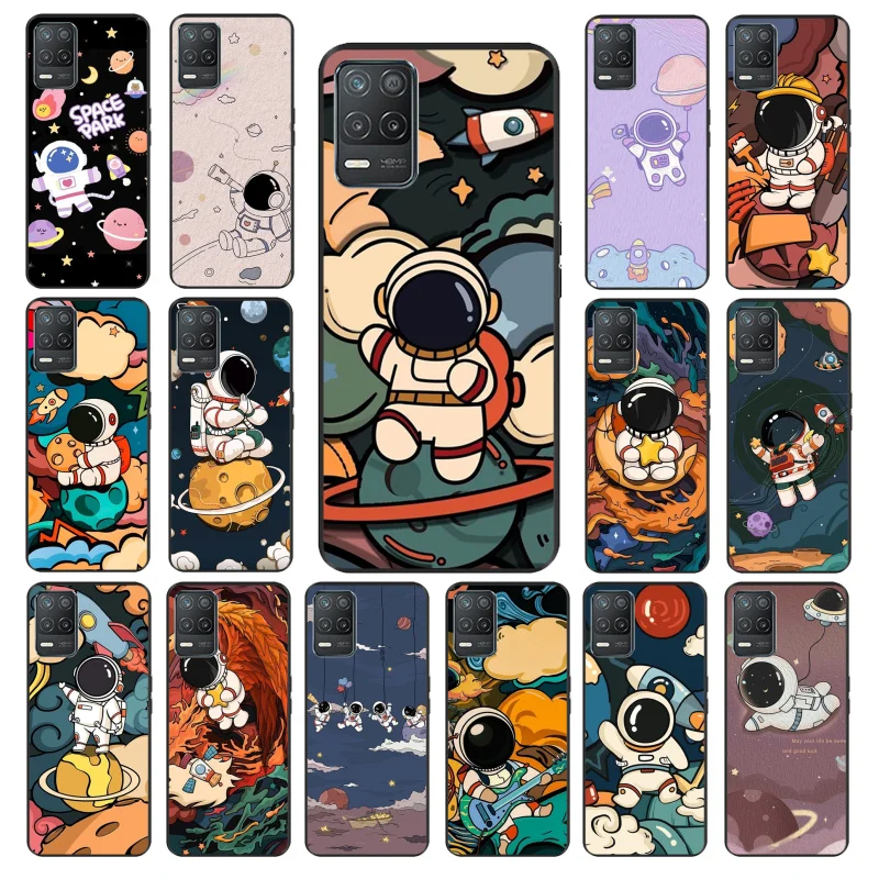 

Cute Astronaut Phone Case for OPPO Realme 8 7 6 6Pro 7Pro 8Pro 6i 5i C3 C21 C21Y C11 C15 C20 C25 X3 SuperZoom