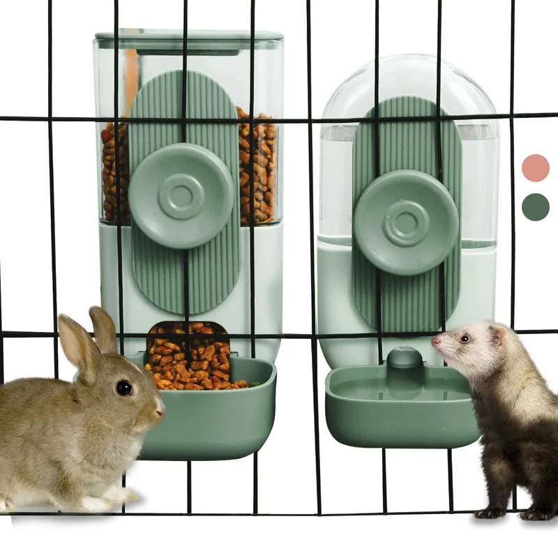 

Automatic Hanging Feeder Gravity Rabbit Puppy Food Water Chinchilla Auto Bowl Bottle Pet Small Animal Bunny Dispenser For Kitten