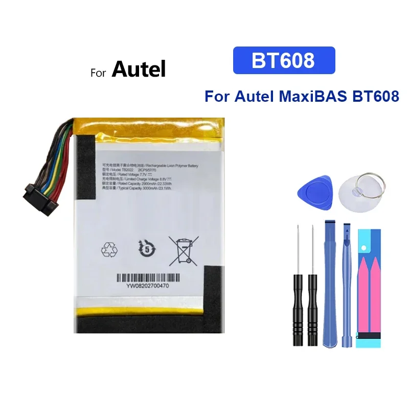 Аккумулятор 3000 мАч для Autel MaxiBAS BT608