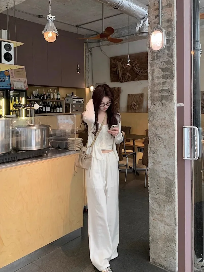 Кардиган женский солнцезащитный вязаный элегантный Свободный Повседневный