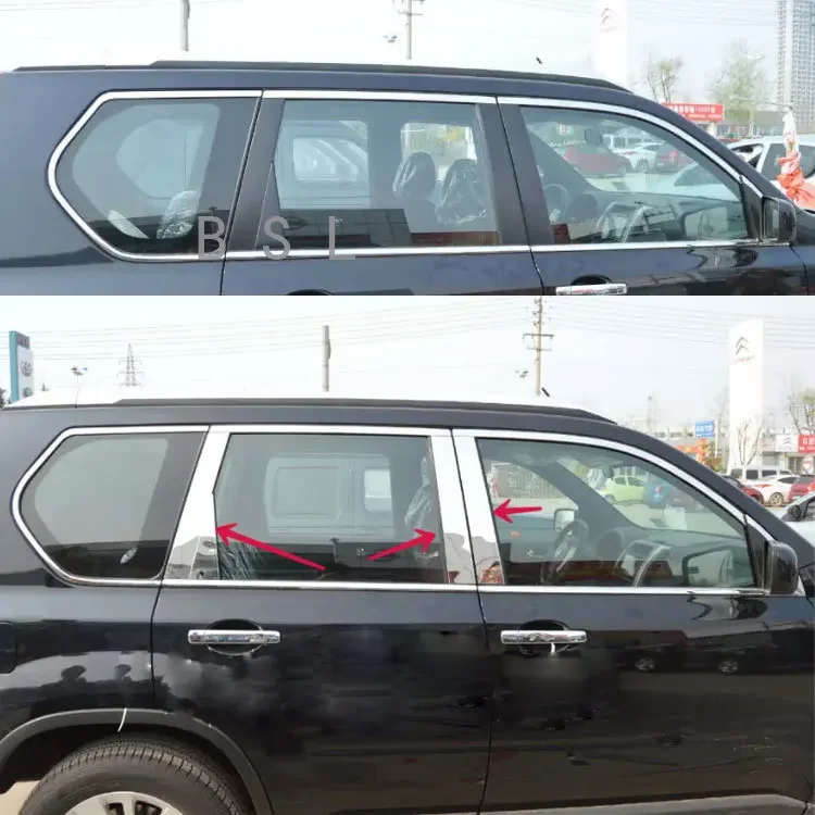 Полоски из нержавеющей стали для украшения окон автомобиля аксессуары