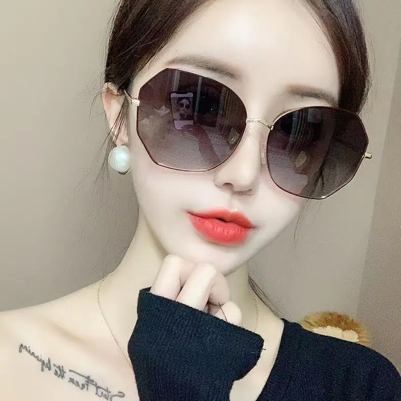 

Ms New Irregular Glass Frame Sunglasses Web Celebrity Quickly Han Edition Of Uv Sunglassesfishing Glasses Cycling Glasses