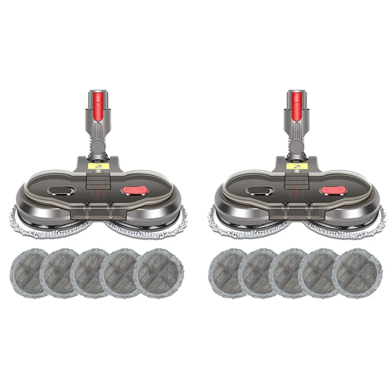 

2X Electric Wet Dry Mopping Head For Dyson V7 V8 V10 V11 Cordless Vacuum Cleaner Accessories With Water Tank Mop Pads