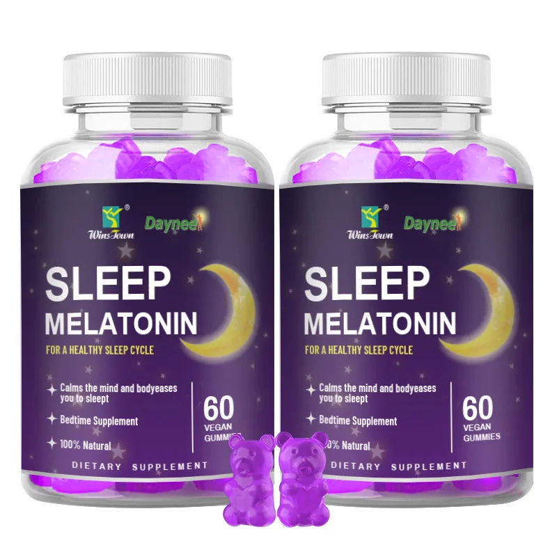 

2 bottles of Melatonin jelly helps calm down reduce stress solve sleep problems strengthen immunity
