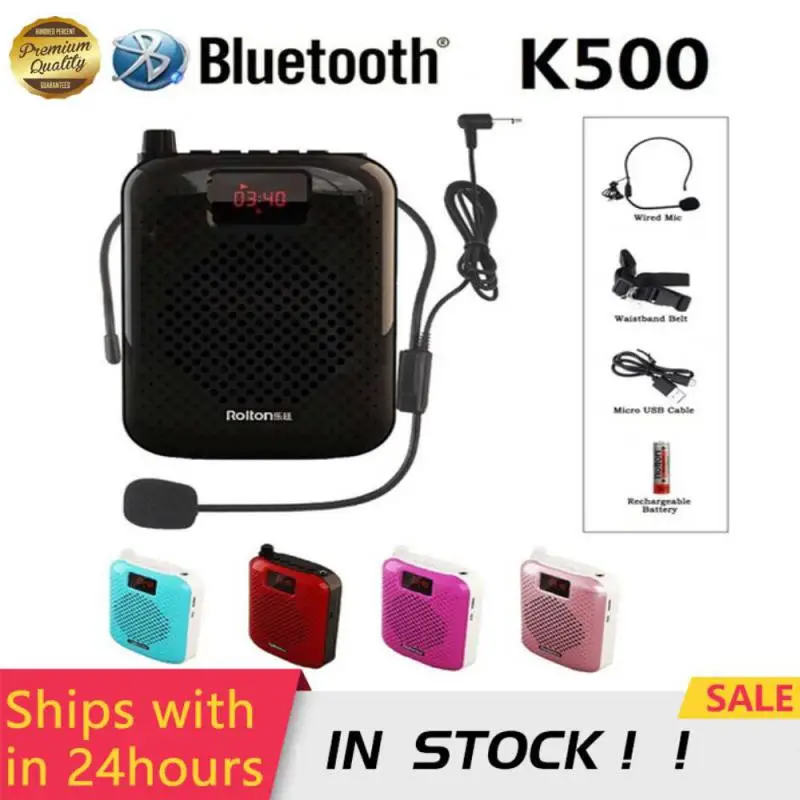 

K500 микрофон Bluetooth громкий динамик Портативный Автоматическое Сопряжение голосовой усилитель МегаФон динамик USB зарядка для обучения