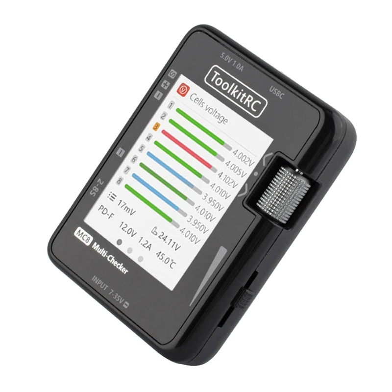 Toolkitrc MC8 устройство проверки батареи ЖК-дисплей цифровой прибор для емкости