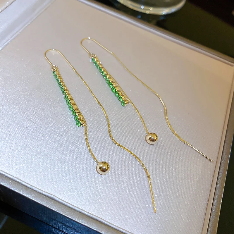 сережки женские серьги 2022 тренд новинка Роскошные темпераментные длинные с