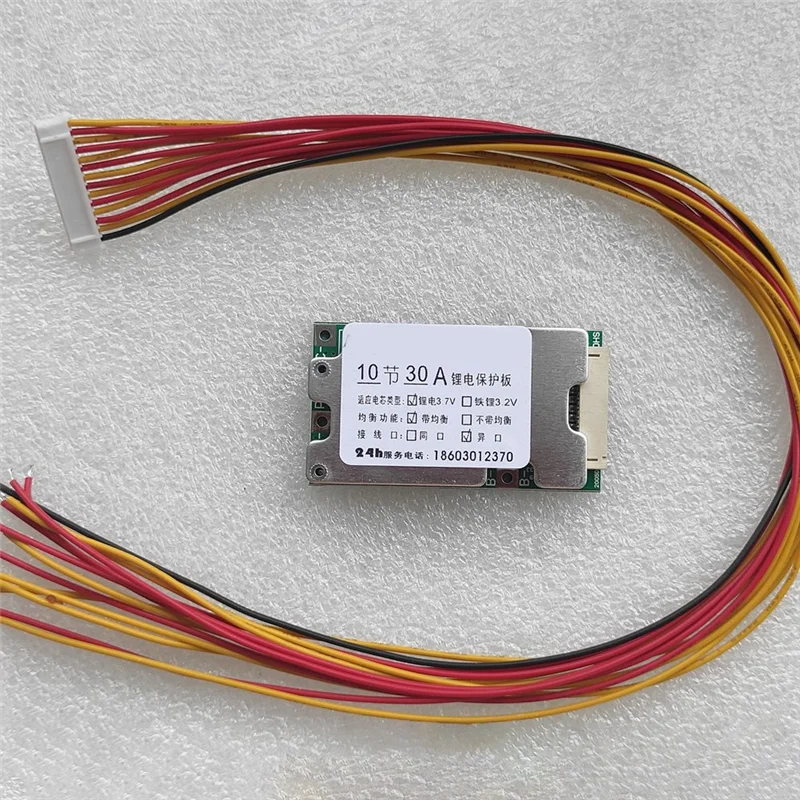 10S 36V 30A Плата защиты аккумулятора Li-Ion Cell 18650 Защита печатной платы BMS