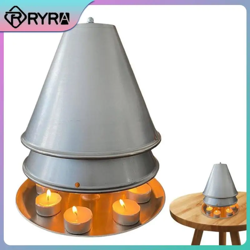 

Teapot Warmer Double-walled Fireplace Iron Tea Light Stove Space For 10 Tealights Candle Heater Tea Light Oven 2023 New For Home