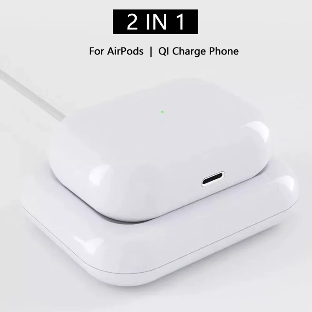 

2 in 1 7.5W QI Wireless Charger Dock Station Pad For Apple Airpods 2 3 AirPods Pro iPhone 13 12 XS XR Xs 11 Pro Max Charge Base