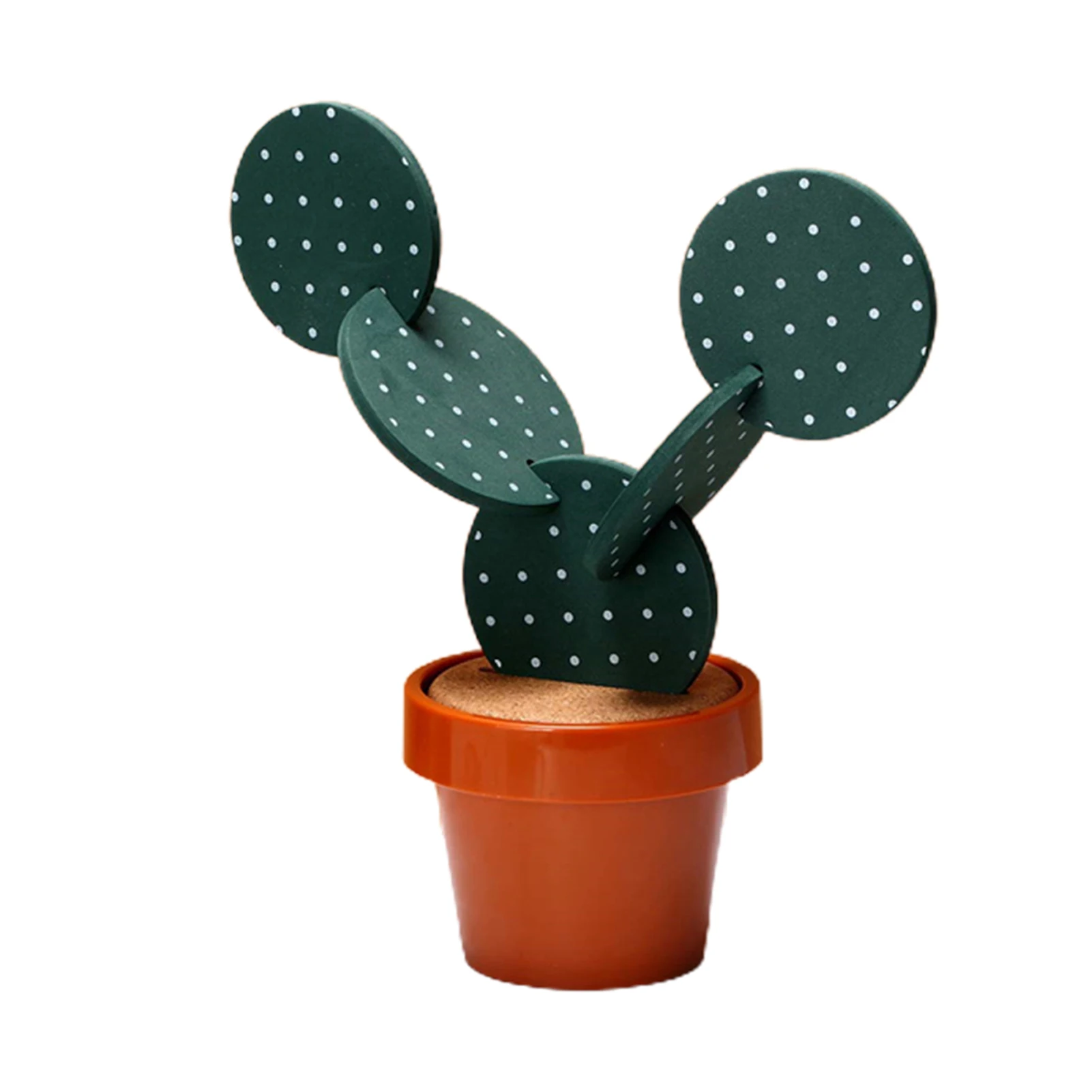 

6-Piece Cactus Coaster Funny Flowerpot Holder Cactus Coaster Cactus Coaster Decor For Kitchen Living Room Office