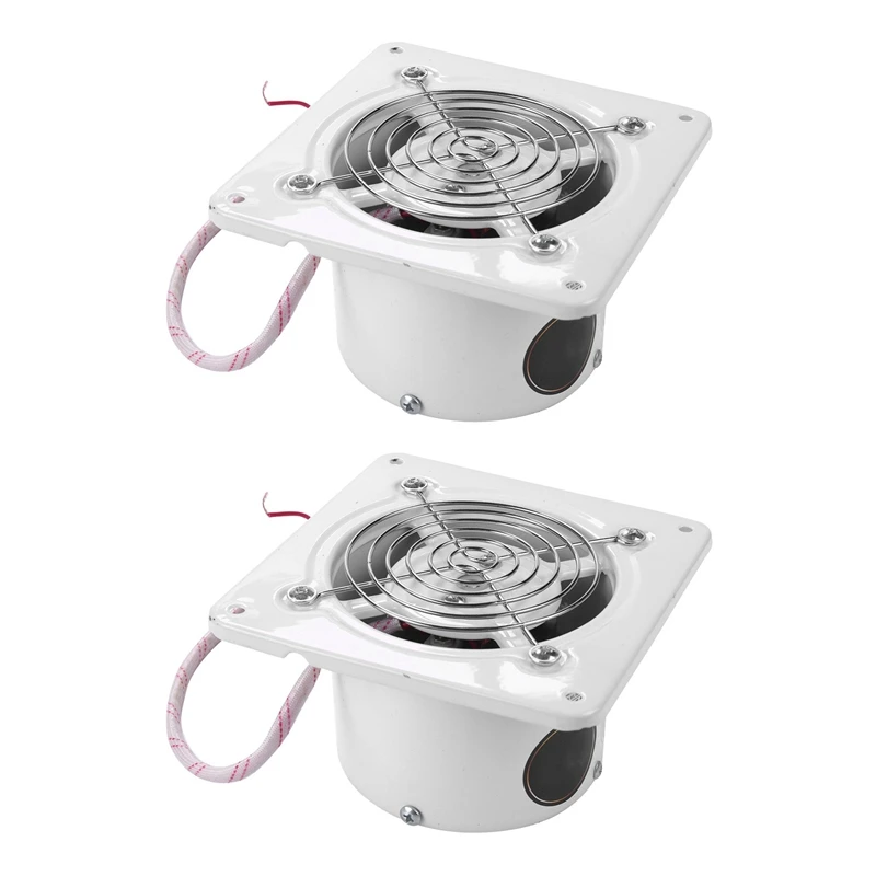 

2X 2800R/Min Vent Fan Metal 220V 25W 4 Inch Inline Ducting Fan Exhaust Ventilation Duct Fan Accessories