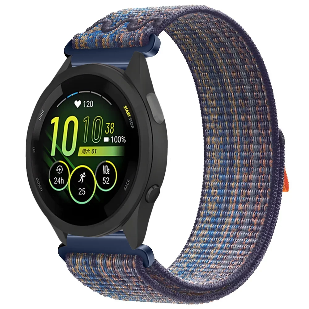 Фото Нейлоновый тканевый ремешок 20 мм 22 мм для Garmin Forerunner 965 265 165 55 255 955, спортивный браслет, браслет Garmin Active 5/Vivoactive 5, ремень №2