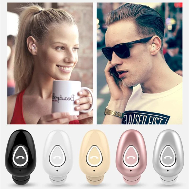 Купи Single Wireless Mini Headset In-ear Sports Drive Business Headset Invisible Stereo Music Earphone Bluetooth-compatible for Phone за 419 рублей в магазине AliExpress