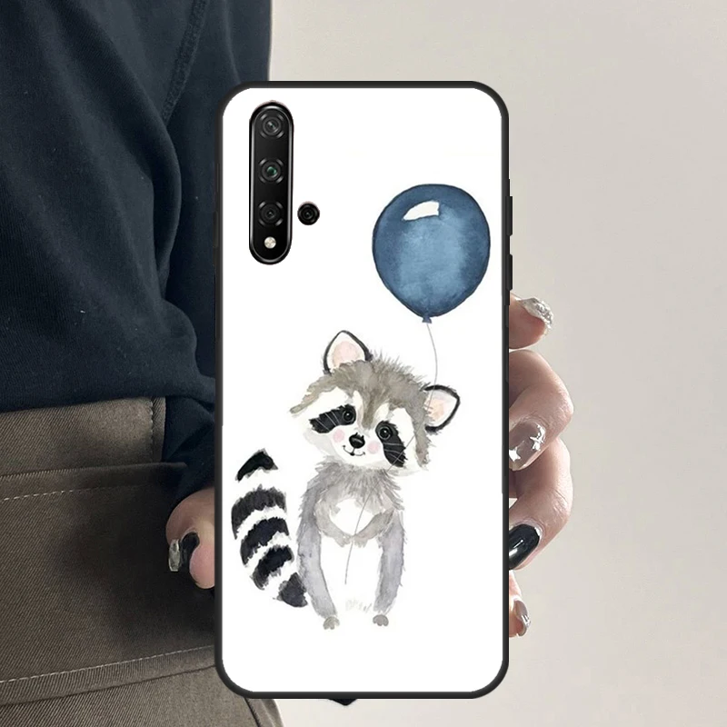 Чехол с изображением енота для Huawei Nova 12i 11i 8i 12s 9 10 SE Y91 Y90 Y60 Y70 Y72 Y61 P20 P40 P30 Lite P60 Pro