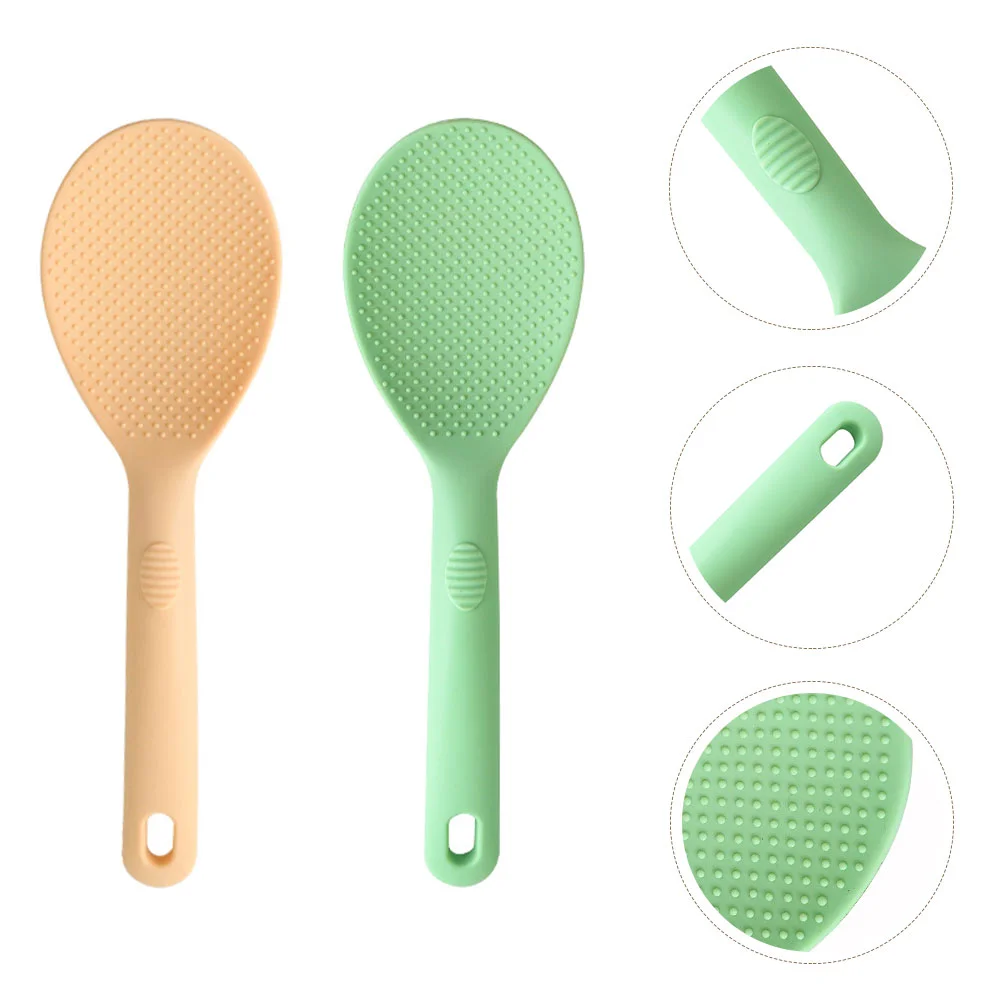 

Rice Spoon Spatula Paddle Spoons Scoop Soup Serving Kitchen Cookerscooper Silicone Ramen Cooking Japanese Ladleutensil Non Stick