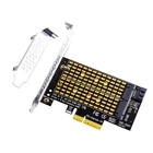 Переходник M.2 NVMe SSD NGFF на PCI-E 3,0 X4, переходник M Key B Key PCI Express 3,0 NVME m.2 SSD M2 SATA NGFF, переходник почтовой карты