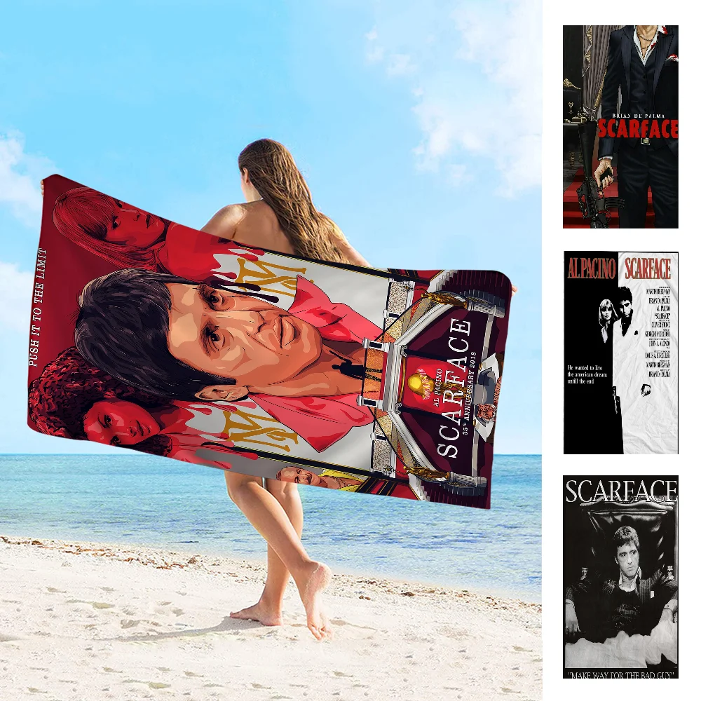 Scarface 1983 аниме пляжное полотенце для плавания мягкая впитывающая мочалка детские