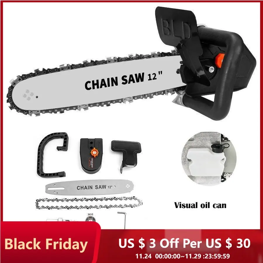 12 Inch Electric Chainsaw Bracket Universal Chain Saw Part Angle Grinder Into ChainSaw Attachment Felling Saw Woodworking Tool