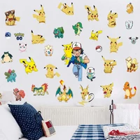 pokemon pikachu wall stickers pokemon cartoon anime childrens room bedroom wall stickers bedside decorations