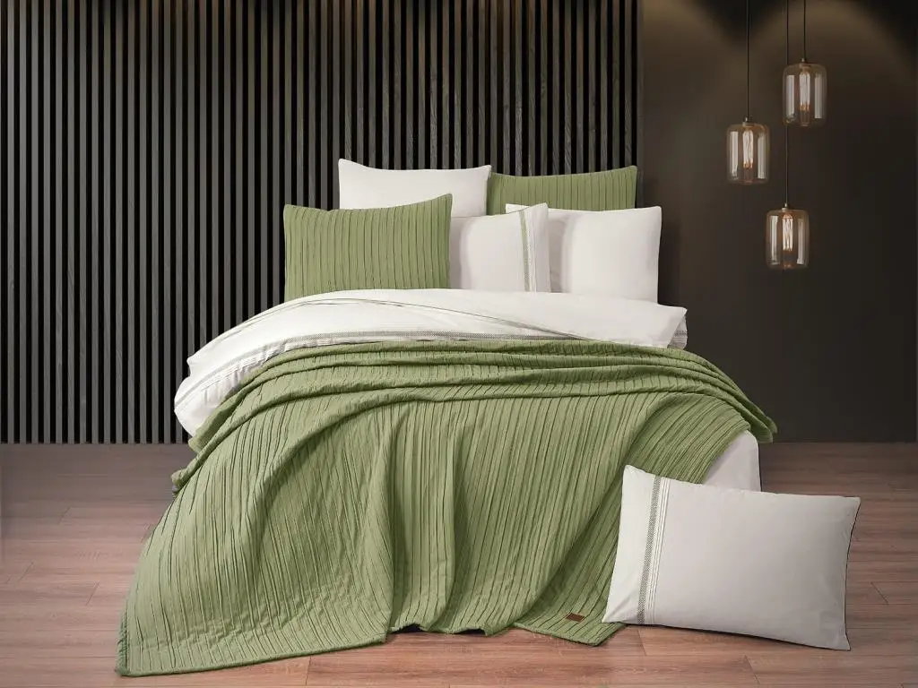

Dowry disemi Denim 9 piece duvet cover set green