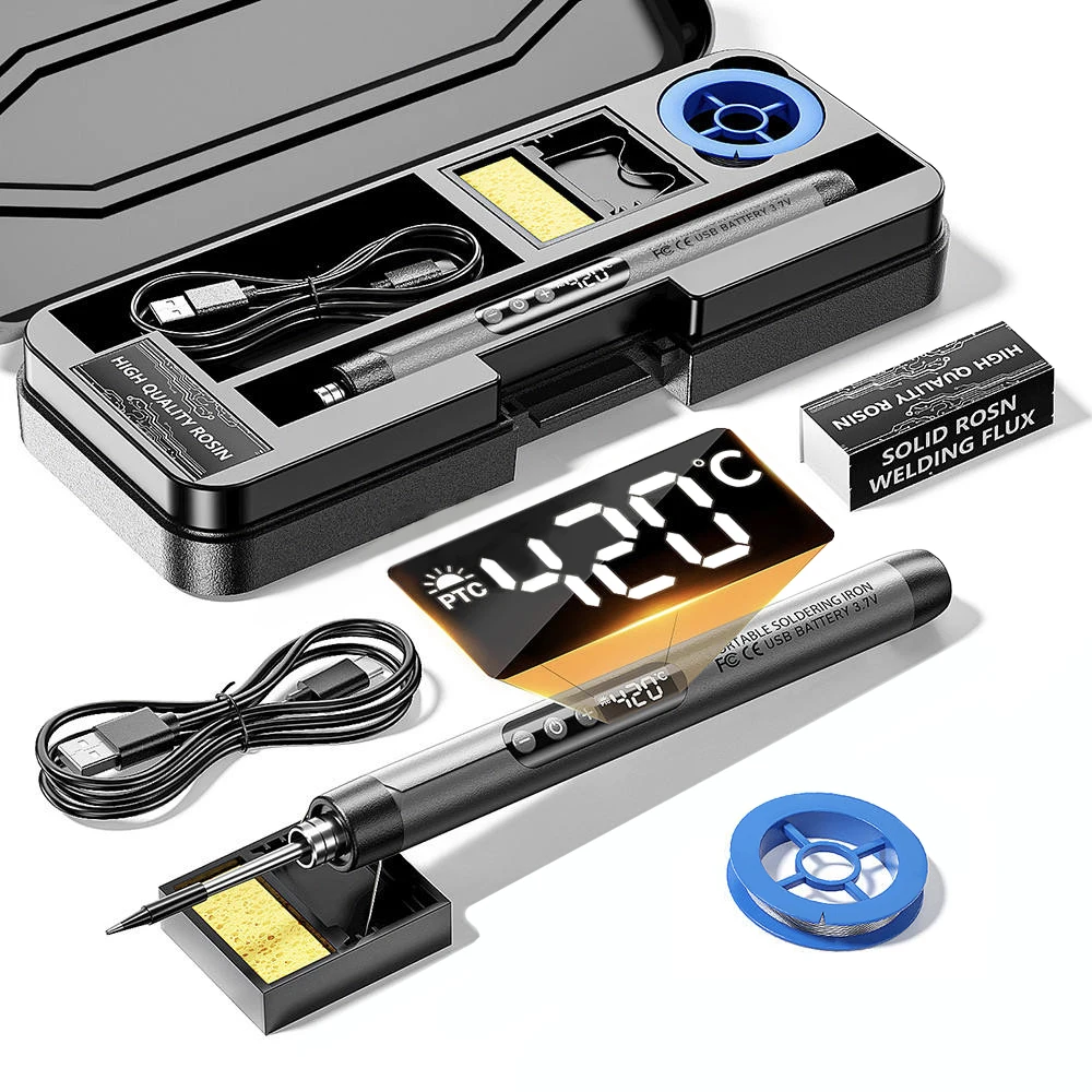 

QHTITEC Цифровой паяльник USB C200/C200S 300-450℃