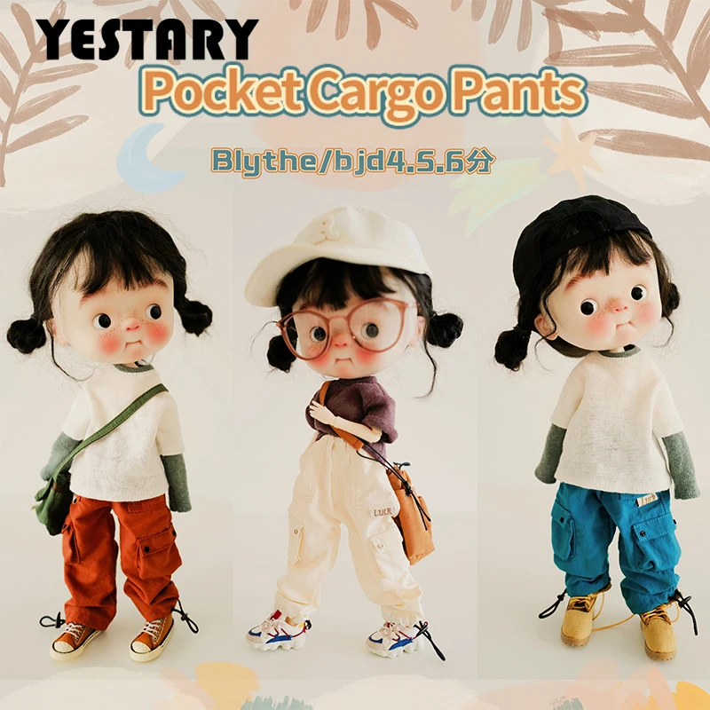 

YESTARY Obitsu11 BJD Doll Clothing Blue Pocket Cargo Pants Dolls Accessories Pants Fashion Doll Clothes For Girls Birthday Gifts