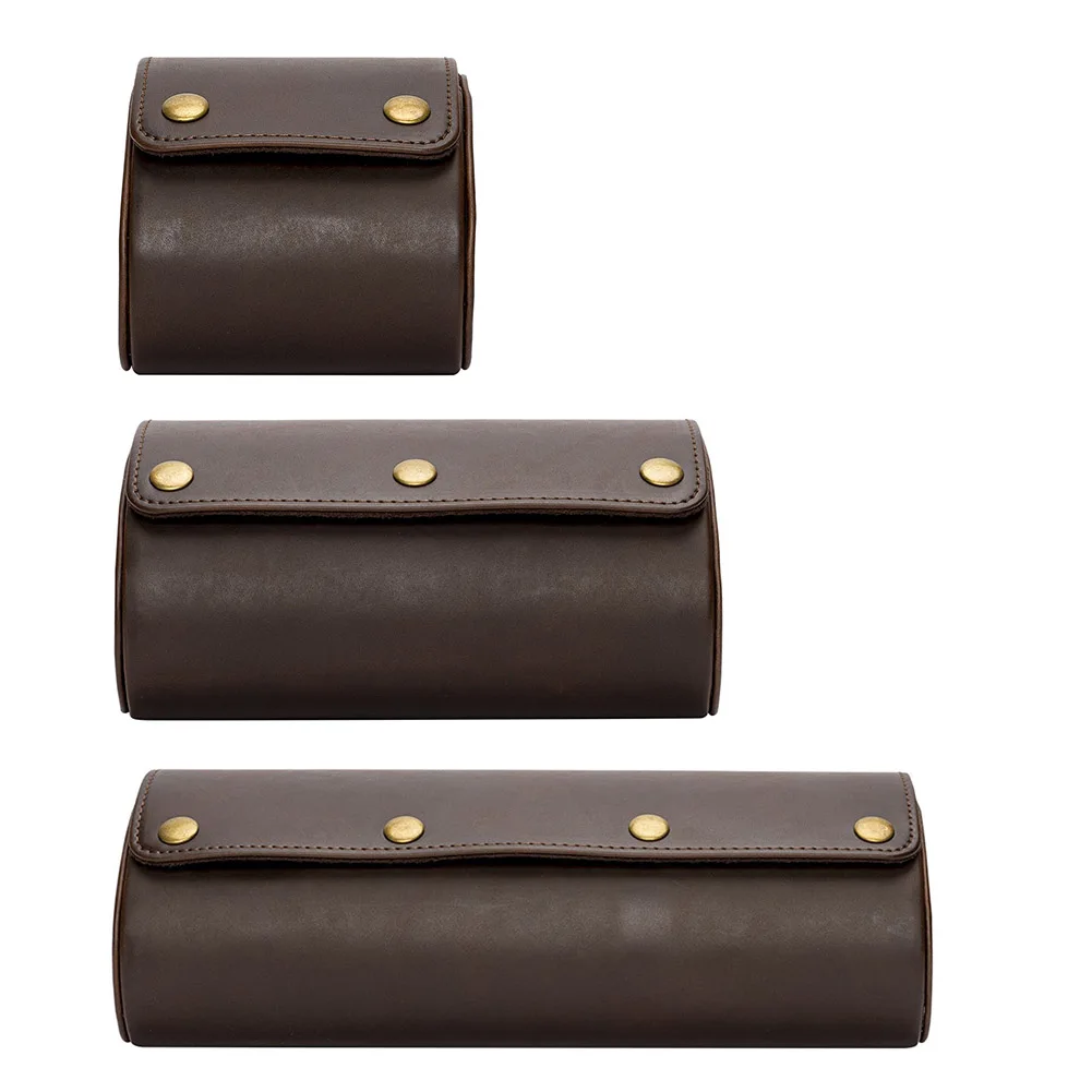 

Watch Roll Travel Case Leather Wristwatch Holder Jewelry Storage Organizer Box