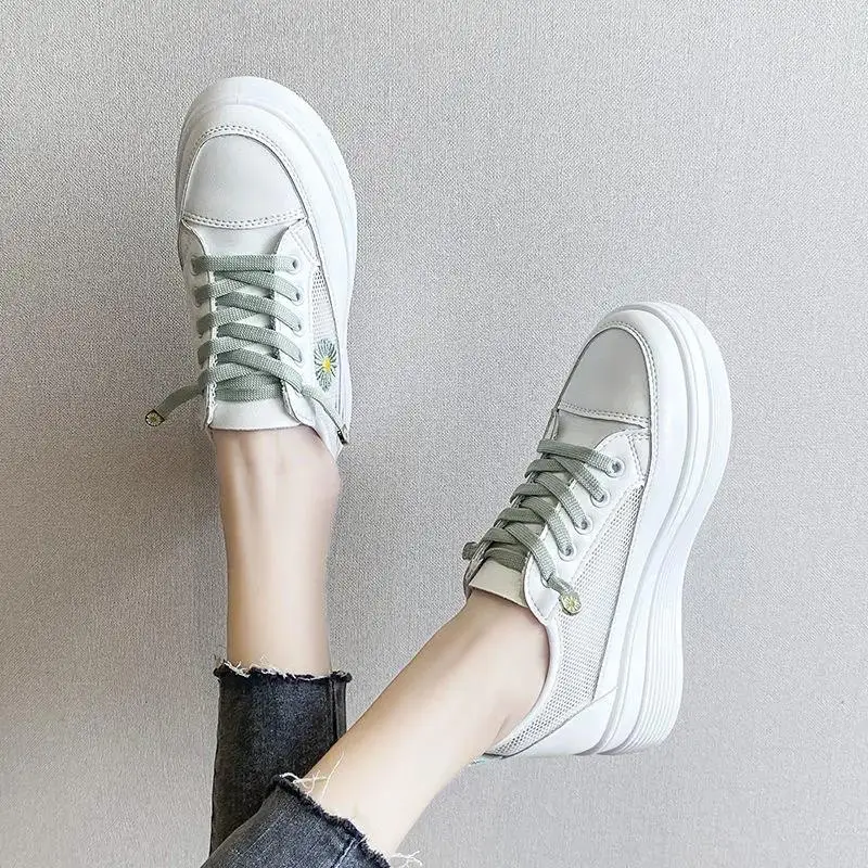 2023 spring new board shoes breathable mesh women's shoes casual shoes