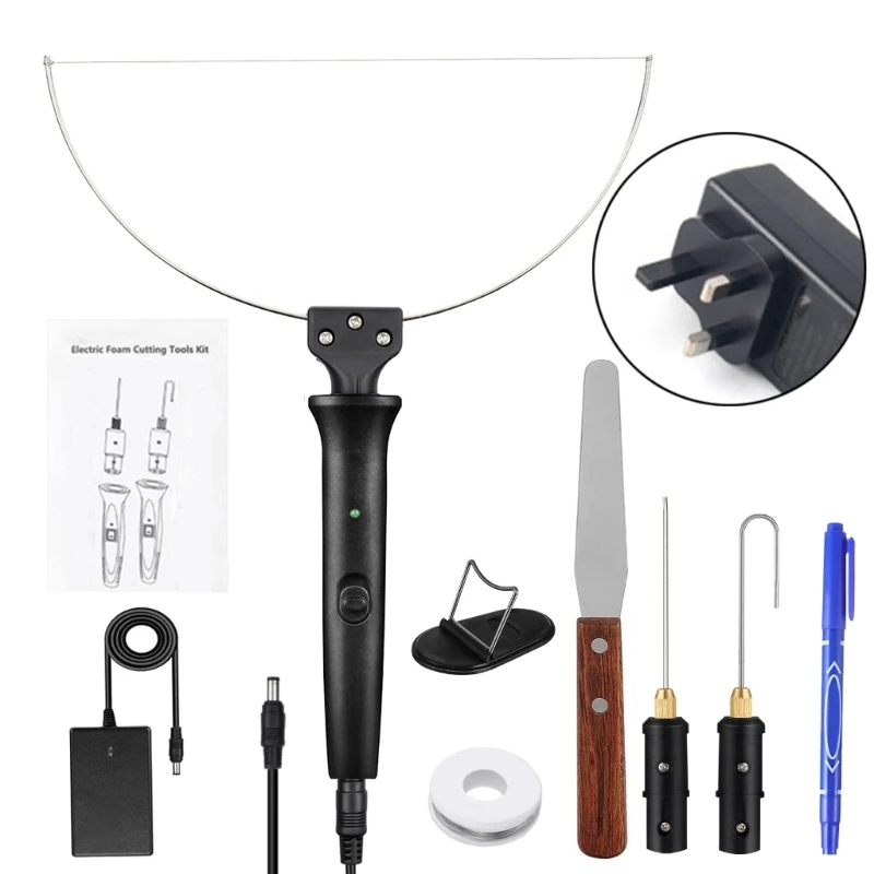 

18W Electric Foam Cutter Kit Foam Cutting Pen 150℃ Temperature Hot Wire Cutter Styrofoam Cutting Tool Engraver Accessory