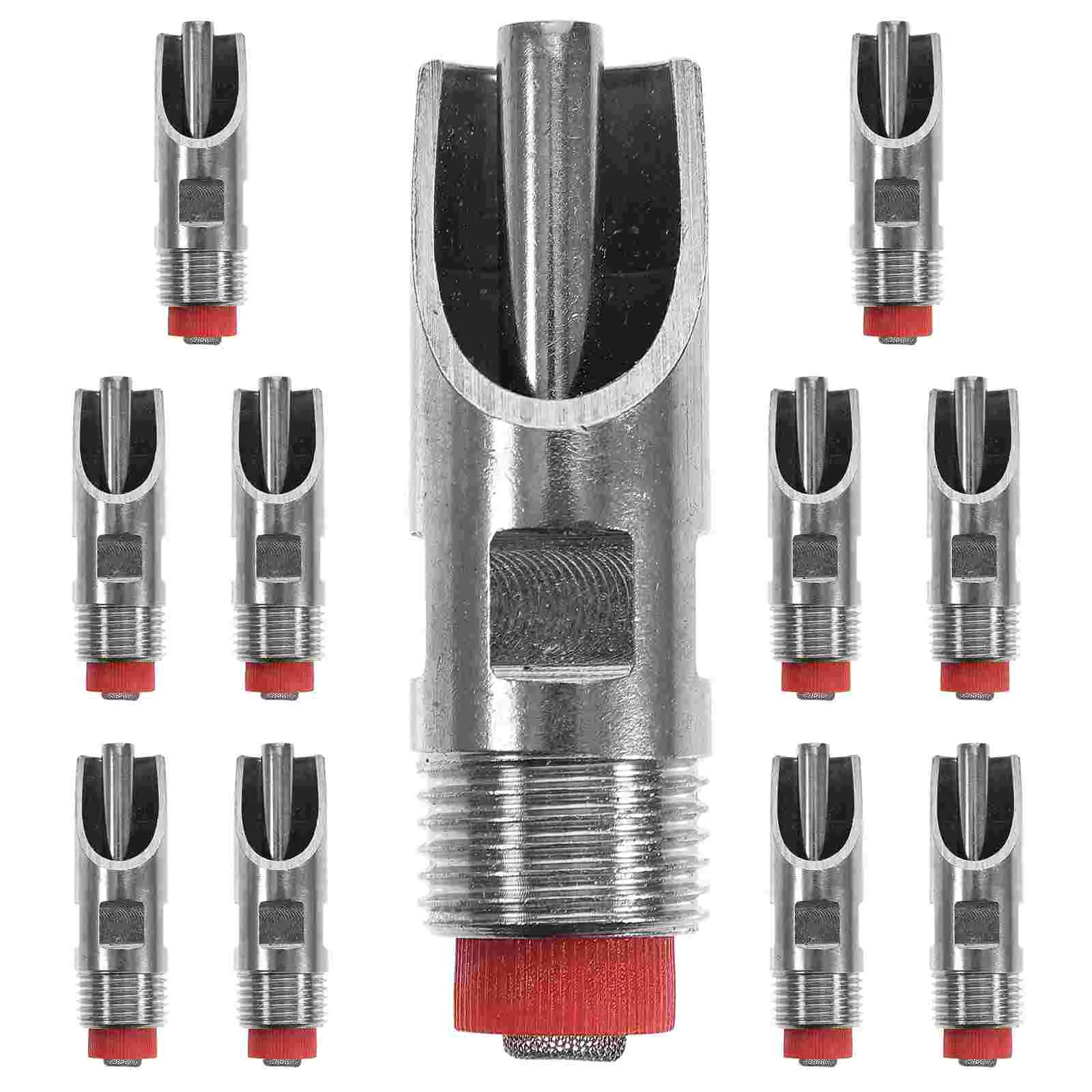

10 Pcs Waterer Feeding Supplies Stainless Steel Drinking Tools Piglets Feeder Livestock Fountain