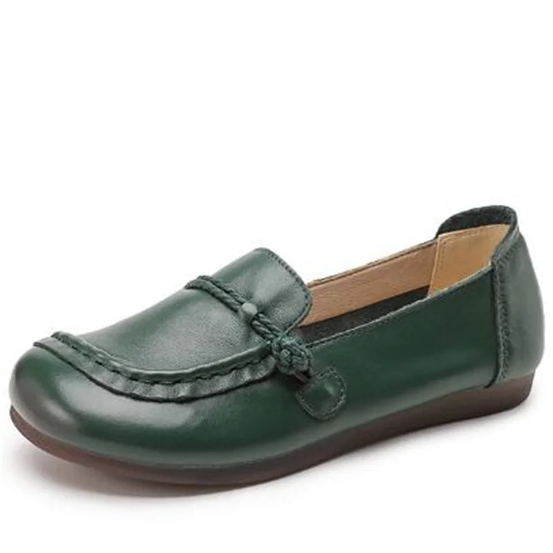 Акция 2022 Осенняя обувь из натуральной кожи Повседневные Удобные туфли на плоской