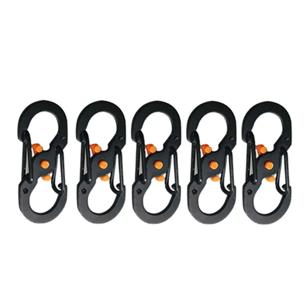 

1pc Outdoor Camping S Type Carabiner with Lock Mini Keychain Hook Anti-Theft Outdoor Camping Backpack Buckle Key-Lock Tool