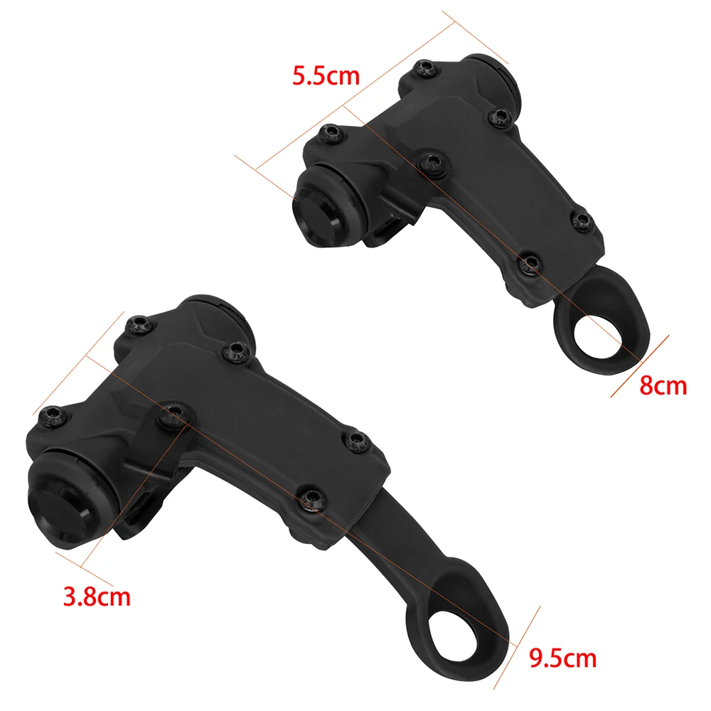 Tactical Helmet WENDY Helmet Rail Adapter Compatible with RAC Hunting Airsoft Headset Earphone Special Replacement Rotary T Arm