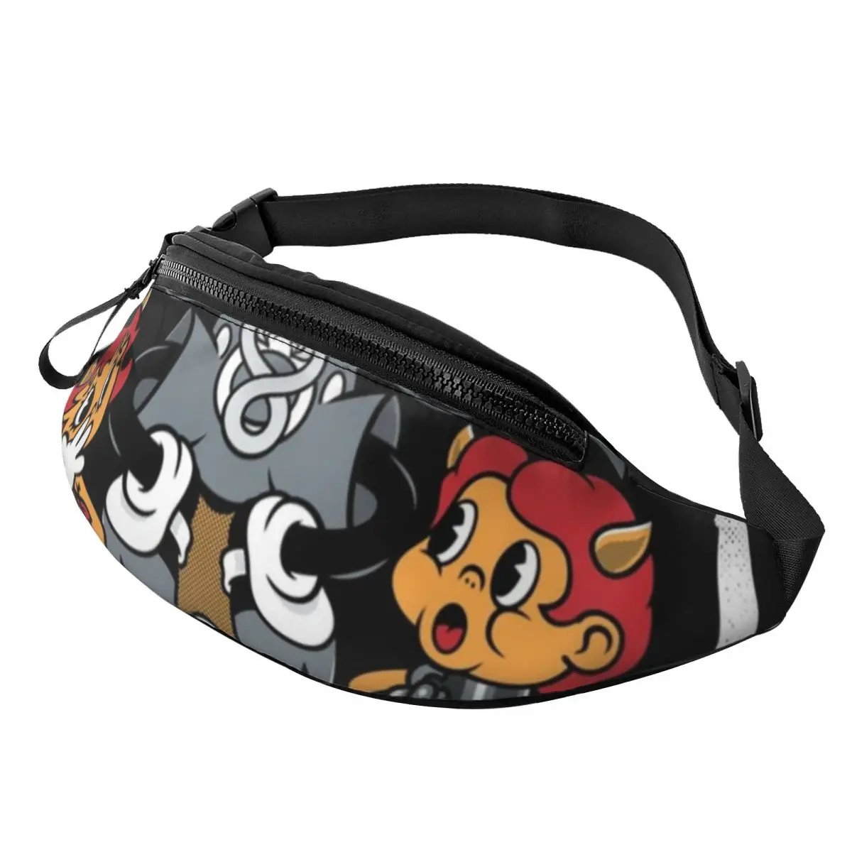 

The Devil Tarot Card Baphomet Waist Bag Satan Polyester Print Waist Pack Women Running Bag