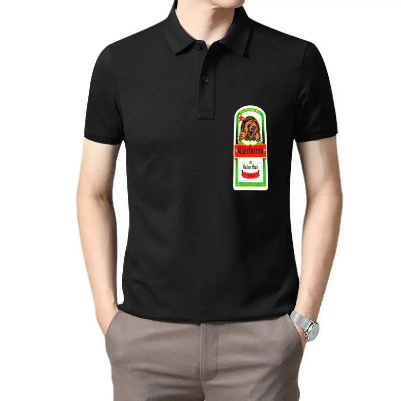 Wear Men California Republic  Cali Golden State Bear Tee Men - Black New Anime  Pulp Fiction Polo T Shirt For Men