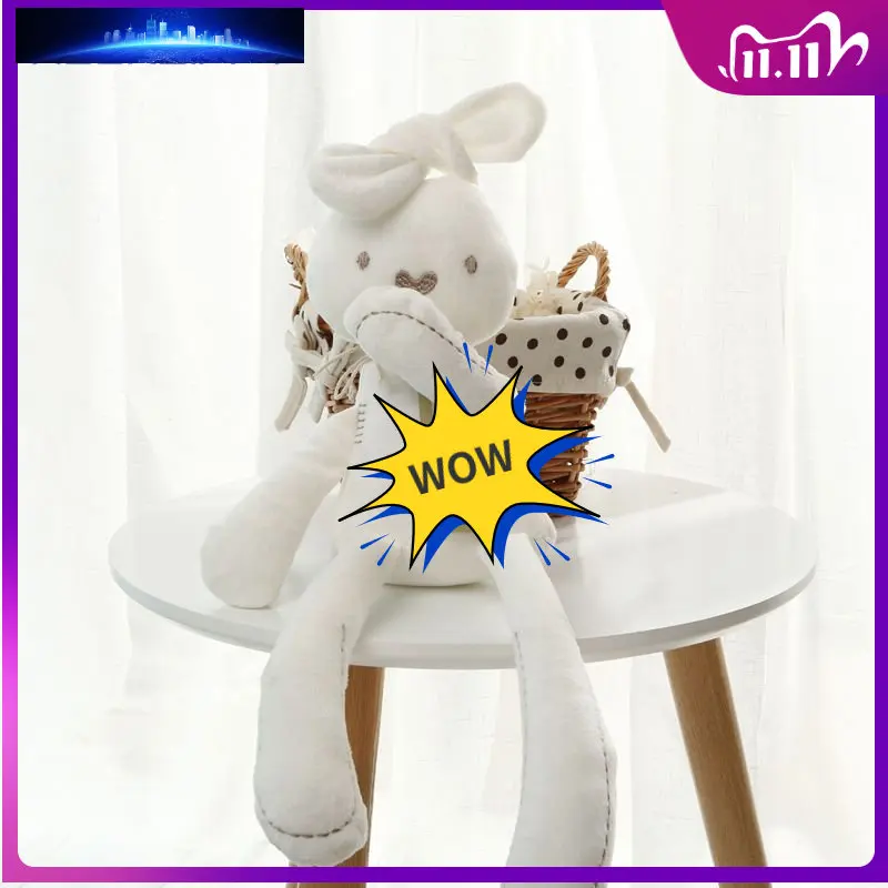 

Rabbit Toys Bunny Bear Soft Cute Baby Crib Stroller Plush Infant Doll Mobile Bed Pram kid Animal Hanging Ring Toy игрушки kawaii