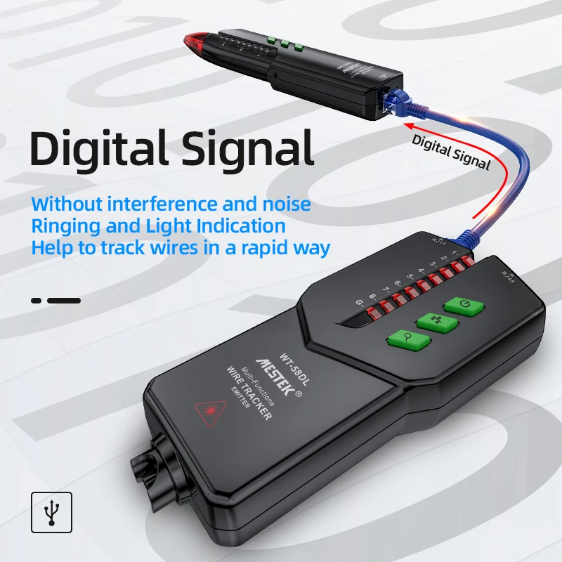 MESTEK Проводные трекеры отслеживание сети LAN Кабельный тестер инструменты для