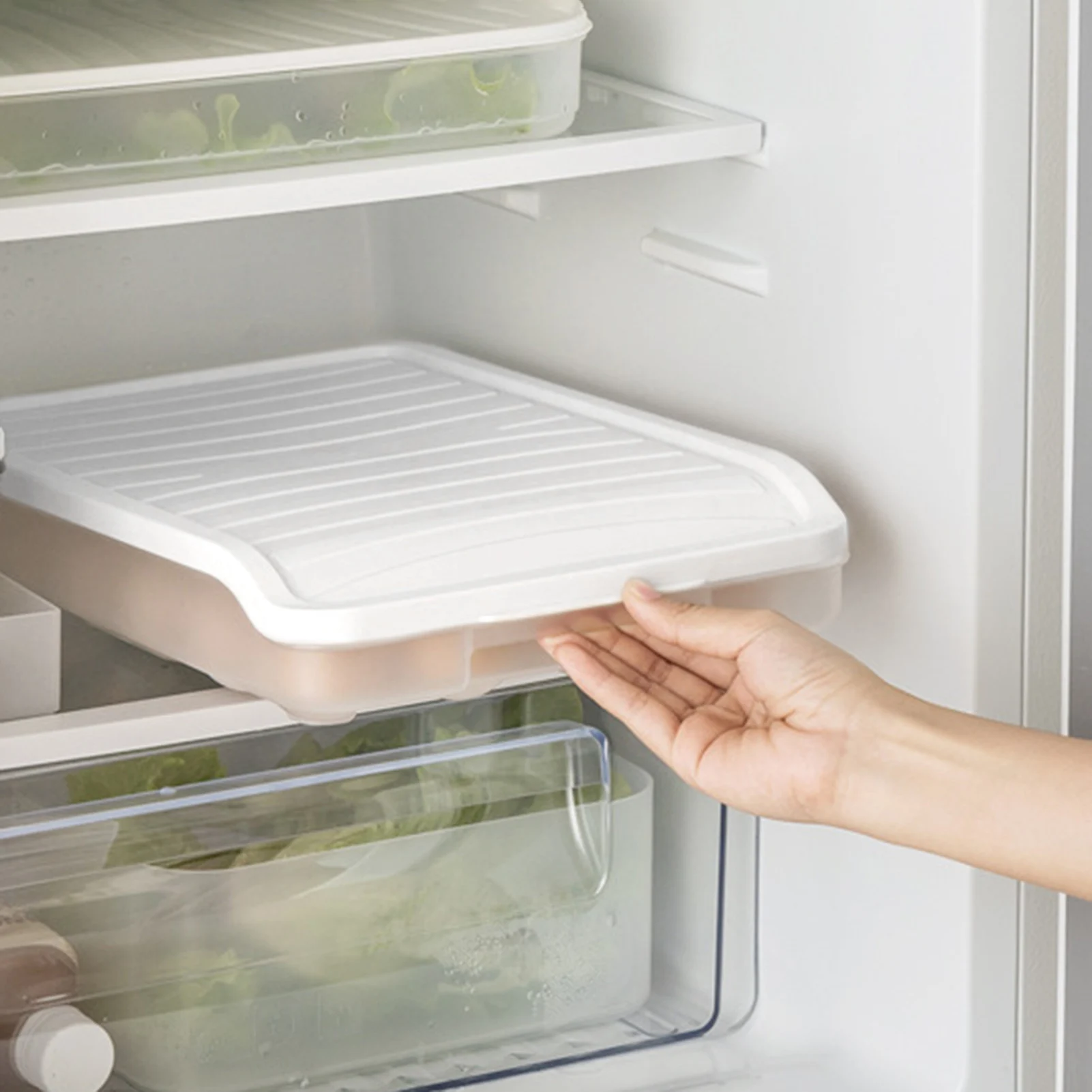 

24 Grid Egg Storage Box 24 Grid Egg Storage Box With Lid Refrigerator Egg Crisper Portable Egg Carrier For Kitchen Cabinet
