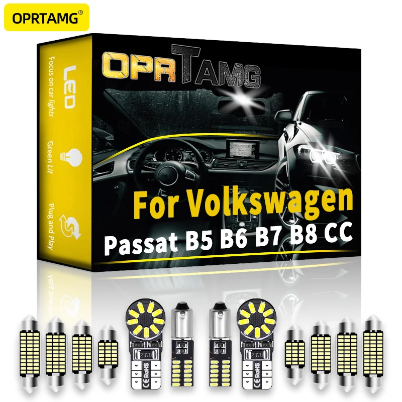 

OPRTAMG Canbus для VW Passat B5 B6 B7 B8 CC B5 6 7 8 вариант 2005 2006 2007 2008 2009-2022 товары для автомобилей внутренняя Светодиодная лампа