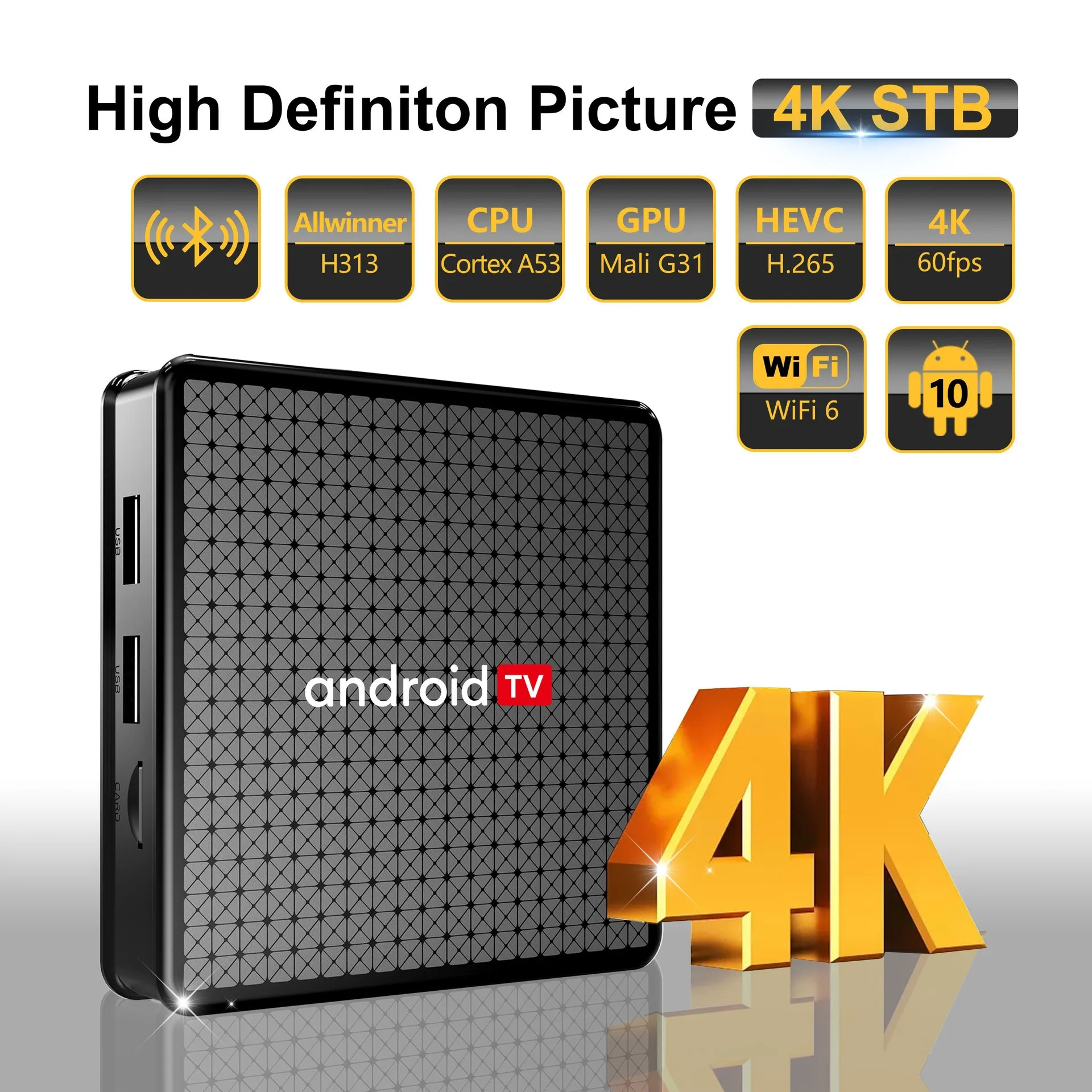 Оригинальный X5 Android 10.0 Smart TV Box Allwinner H313 2 ГБ/16 ГБ Голосовой пульт дистанционного