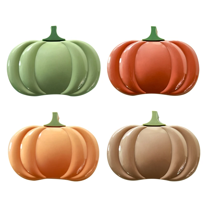

Pumpkin Shaped Soap Box with Lid Bathroom Soap Holder with Drain Holes
