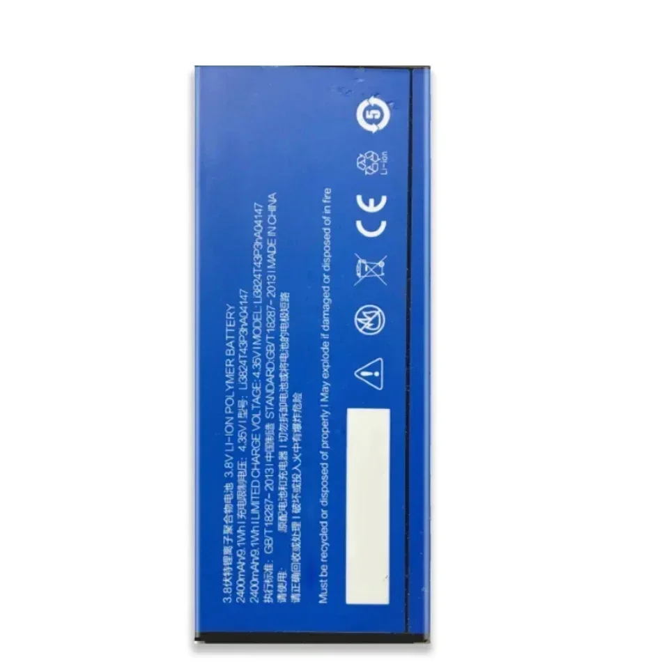 Сменный аккумулятор для ZTE V5 V5S Red Bull U9180 N9180 V9180 2400 мАч Li3824t43p3ha04147