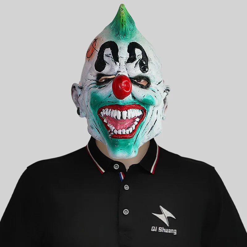 Зеленые волосы ужасные головные уборы маска макияж Танцевальная вечеринка