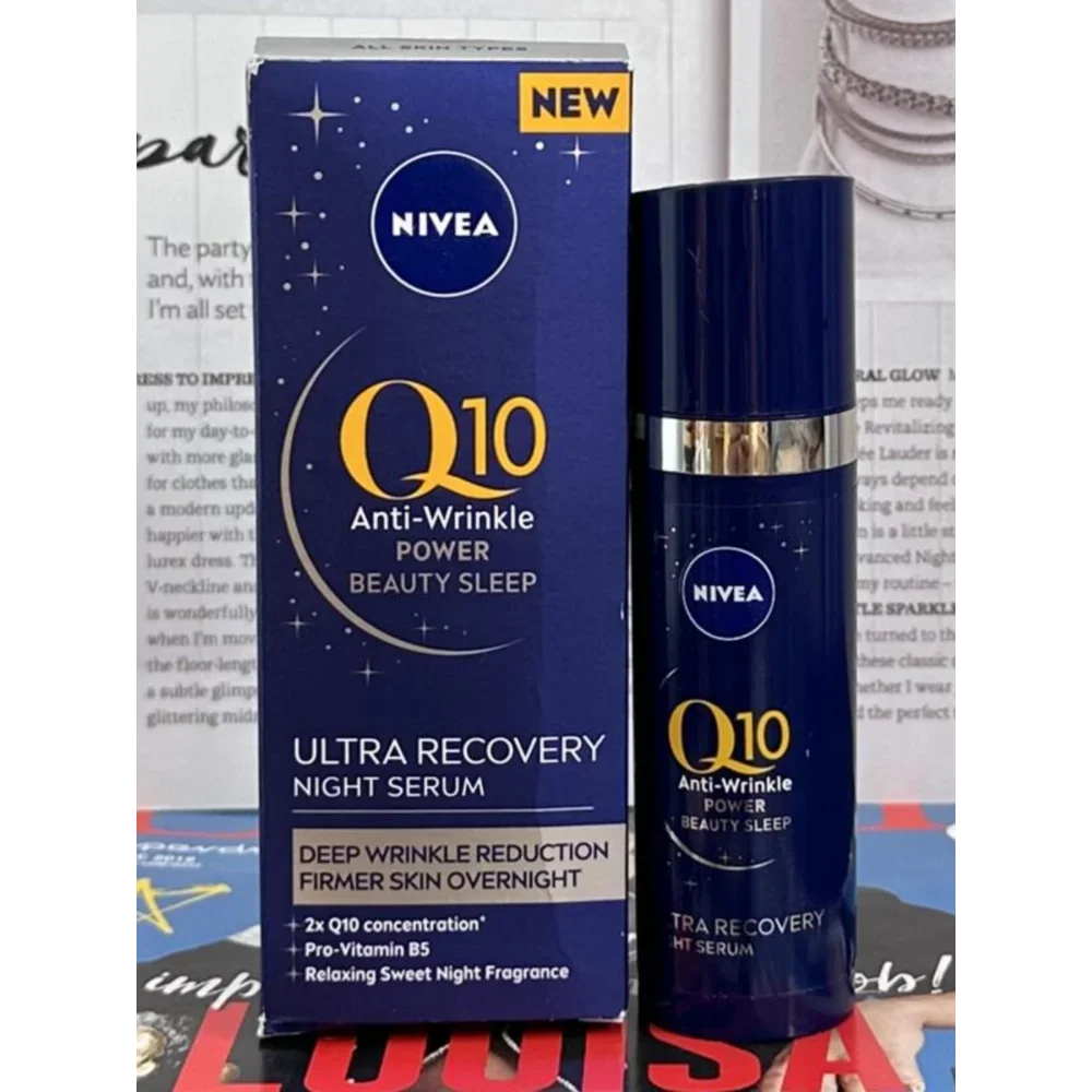 Антивозрастная восстанавливающая Ночная сыворотка Nivea Q10 антиоксидант средство